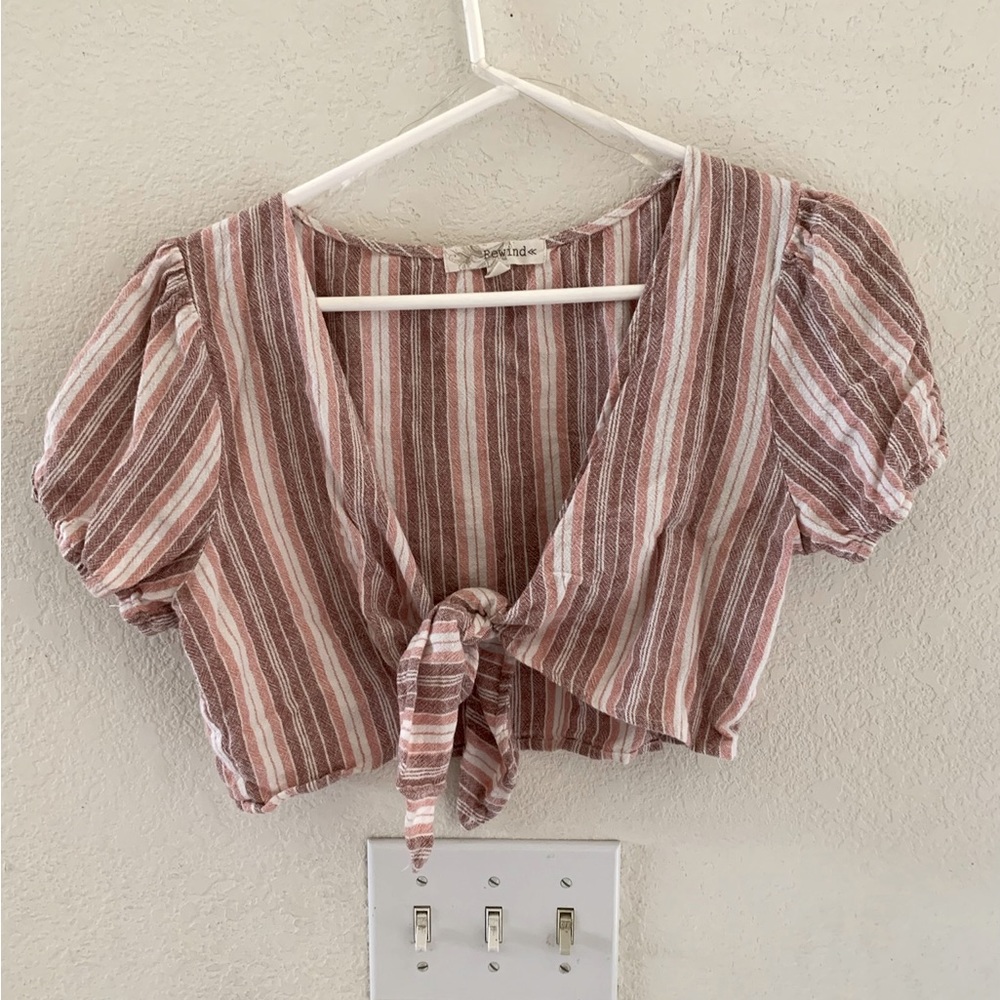 Crop Top Front Tie Top